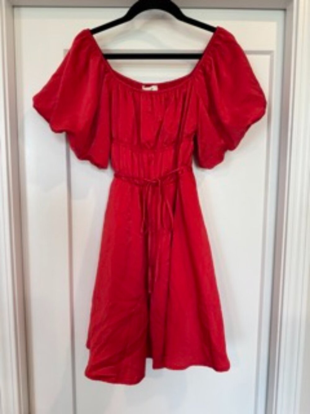 Francesca's Short-Sleeved Red Dress